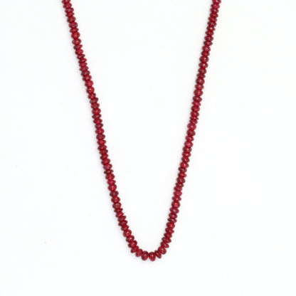 Red Ruby 2.5mm Smooth Rondelles Bead Strand