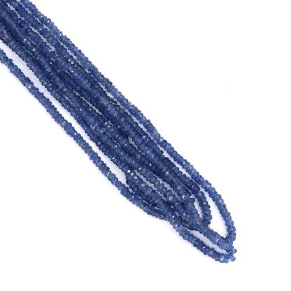 Cornflower Blue Sapphire 2mm Faceted Rondelles