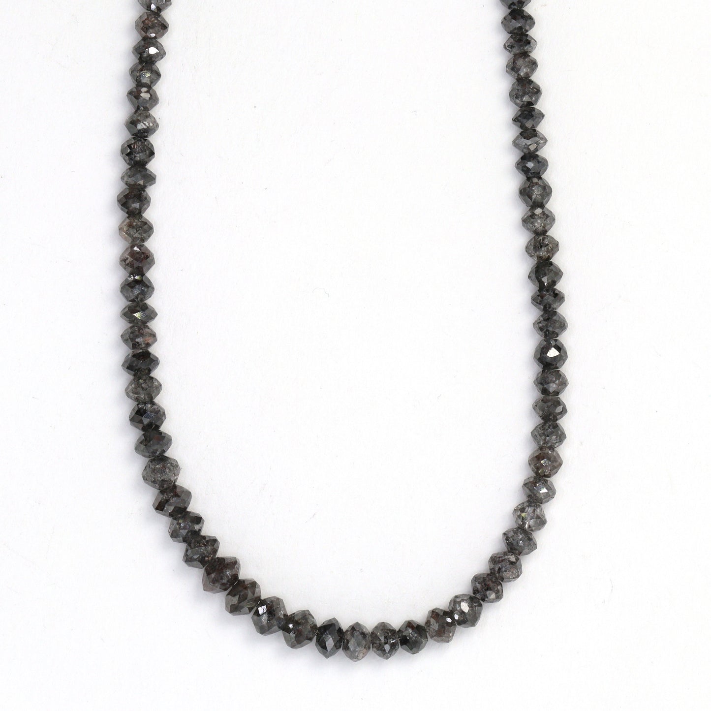 Gray Diamond 2.5mm Faceted Rondelles