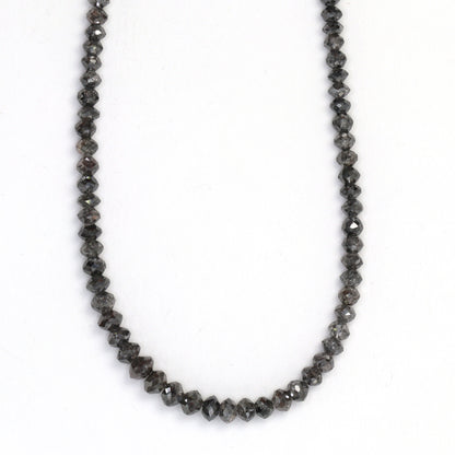 Gray Diamond 2.5mm Faceted Rondelles