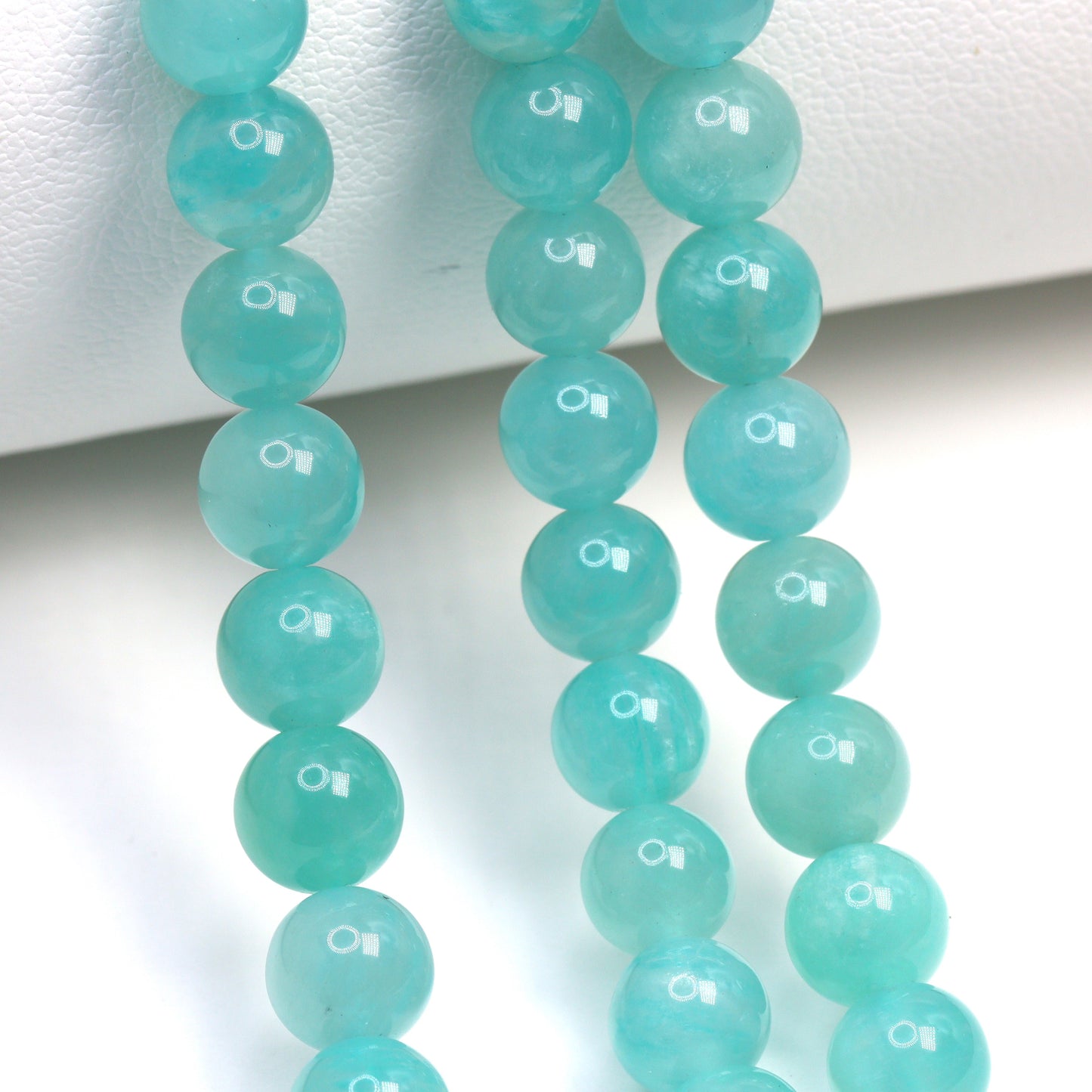 Blue Amazonite 6mm Smooth Rounds Bead Strand