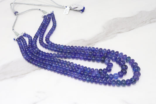 AAA Tanzanite 8mm Smooth Rondelles