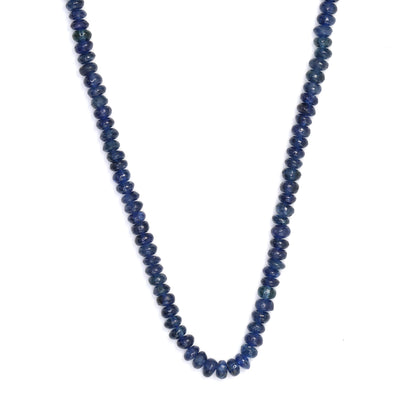 Navy Blue Sapphire 3mm - 3.5mm Smooth Rondelles Bead Strand