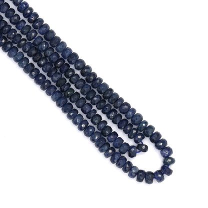 Blue Sapphire 3.5mm Faceted Rondelles