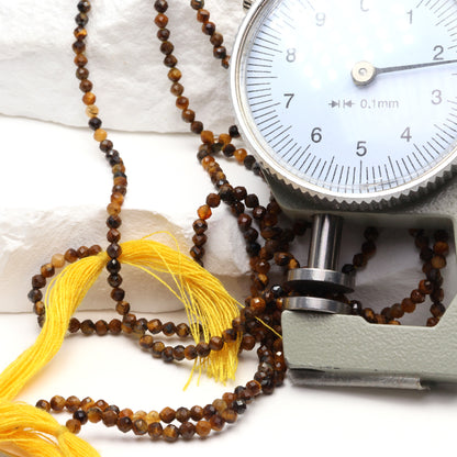 Tiger's Eye 2mm Faceted Rounds