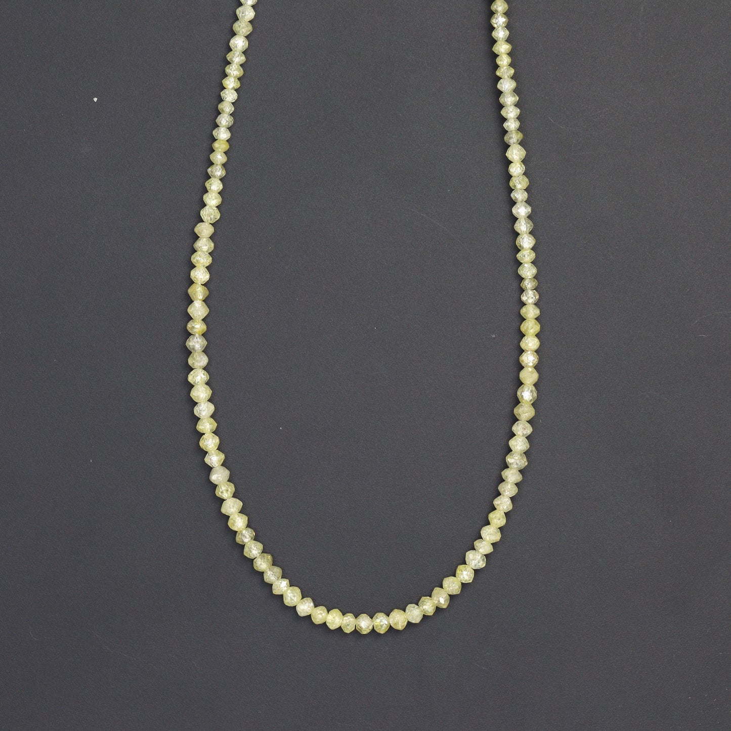 Champagne Diamond 2mm - 2.2mm Hand Faceted Rondelles Bead Strand