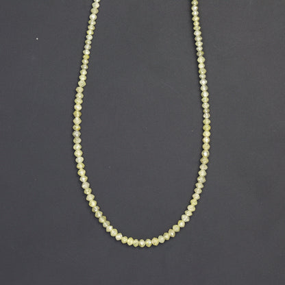 Champagne Diamond 2mm - 2.2mm Hand Faceted Rondelles Bead Strand