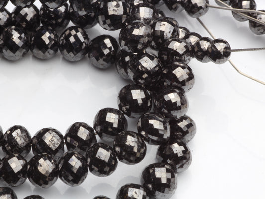 Black Diamond 4.5mm Faceted Rondelles