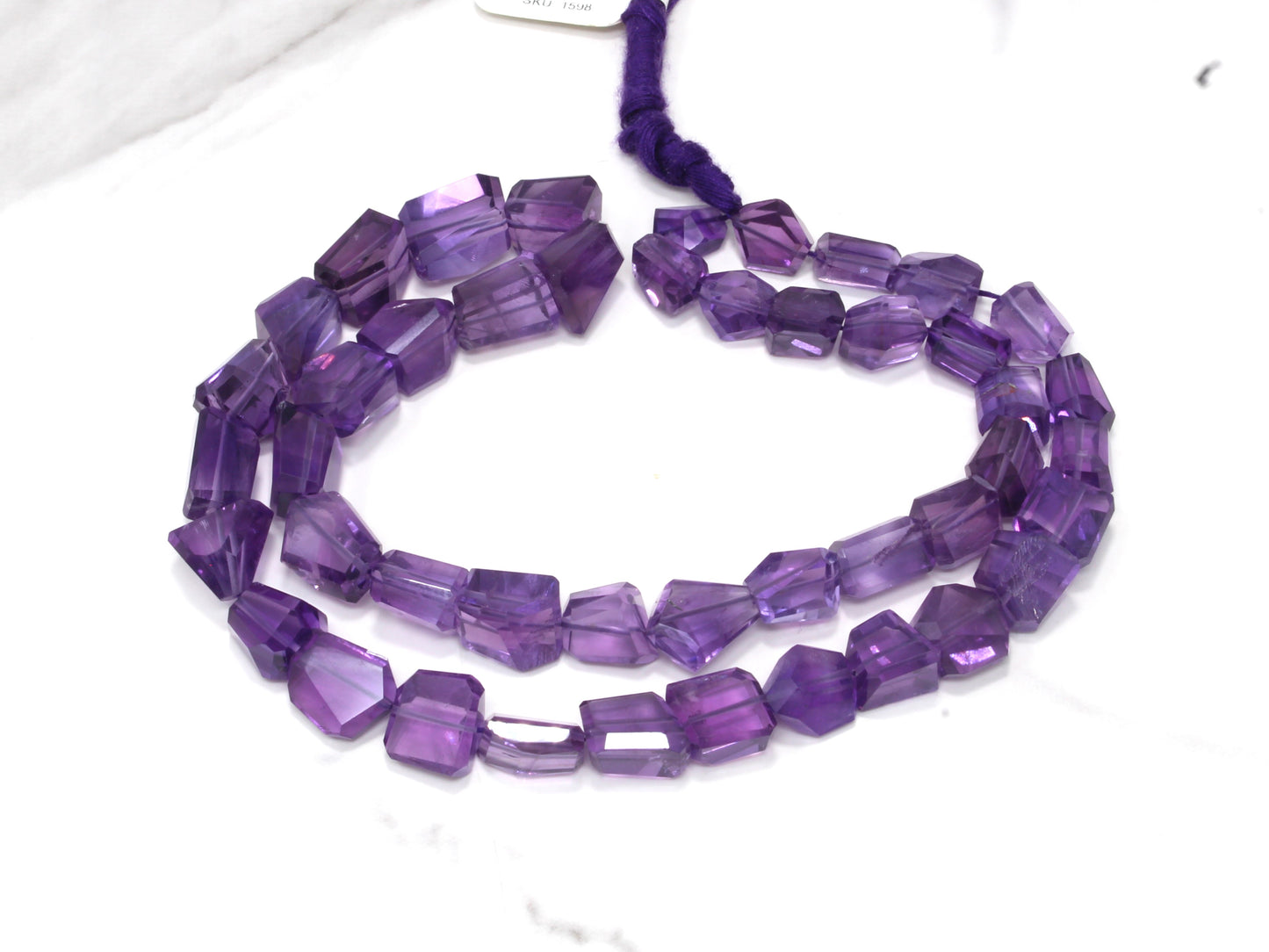 Purple Amethyst 10x8mm Faceted Nuggets