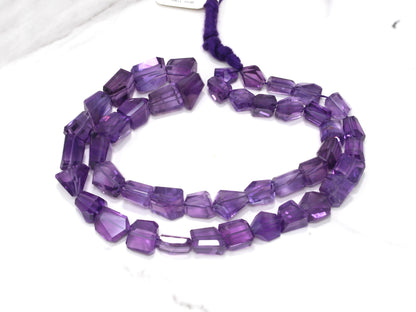 Purple Amethyst 10x8mm Faceted Nuggets