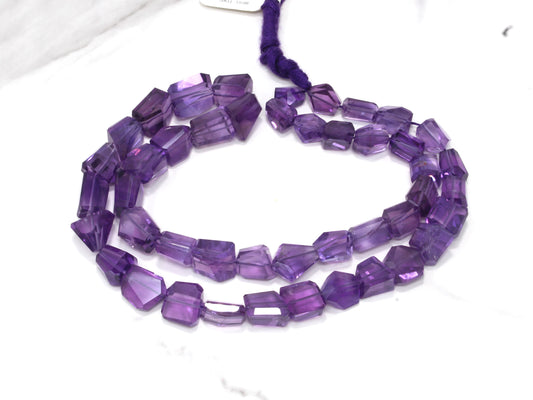 Purple Amethyst 10x8mm Faceted Nuggets