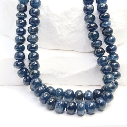 Blue Sapphire 6mm Smooth Rondelles