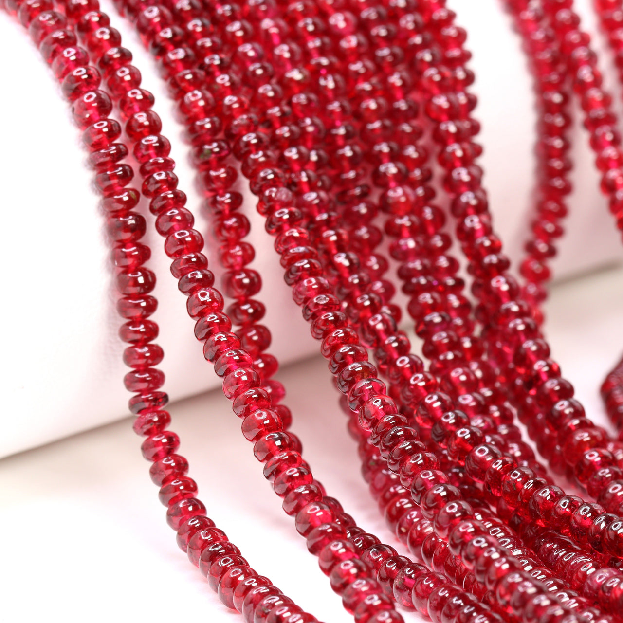 Red Spinel 3mm Smooth Rondelles