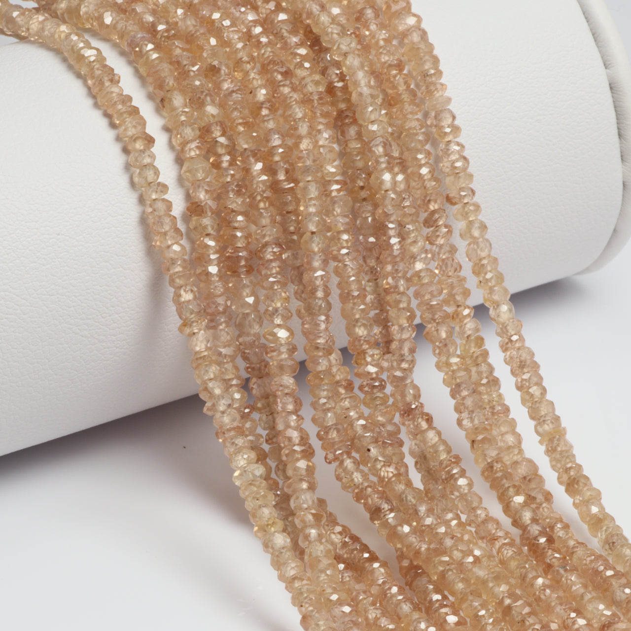 Natural Brown Zircon 3mm Faceted Rondelles