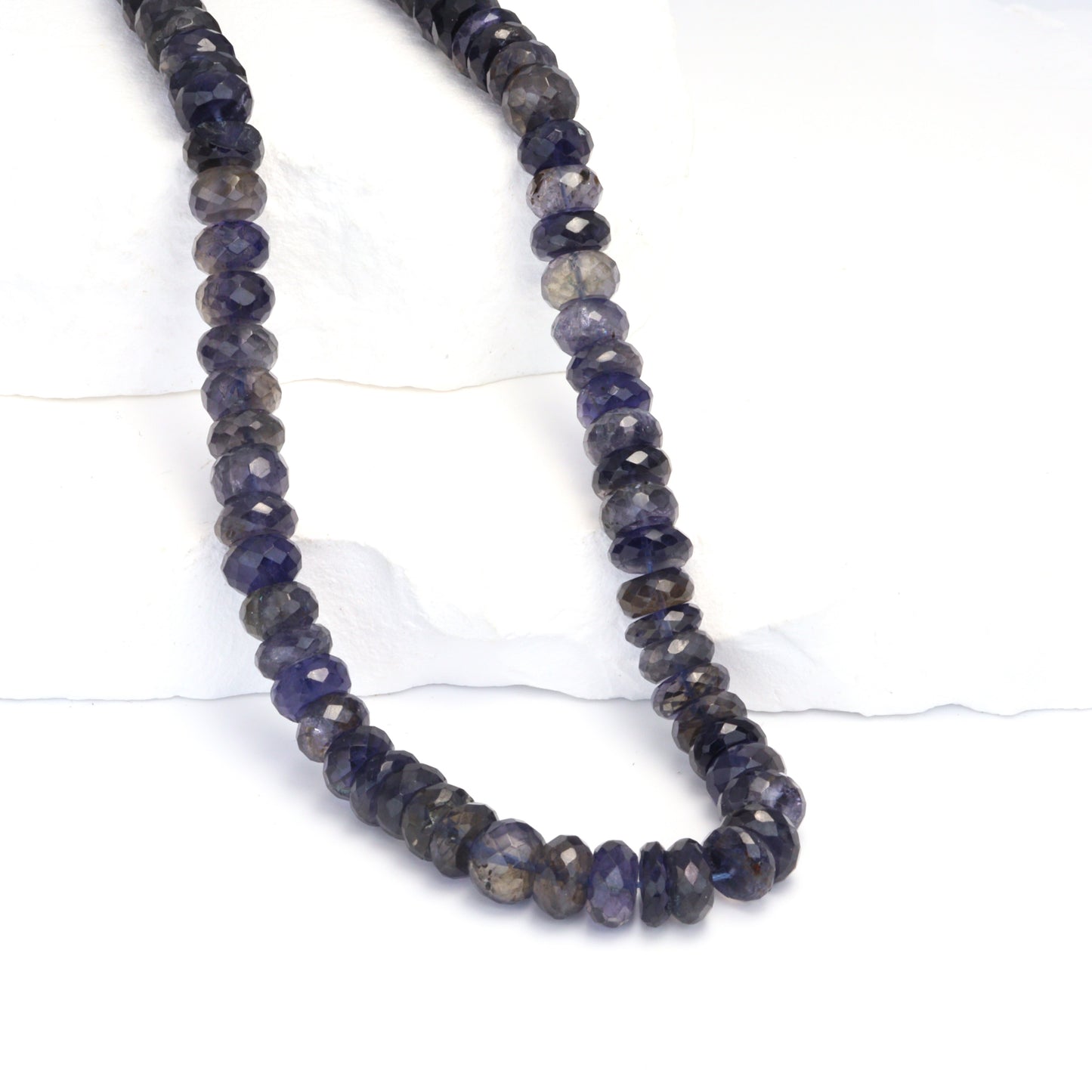 Blue Iolite 8mm Faceted Rondelles
