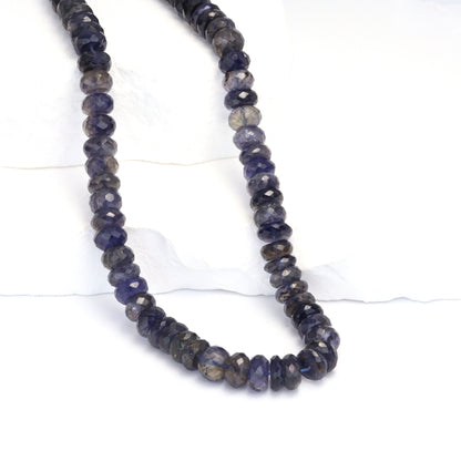 Blue Iolite 8mm Faceted Rondelles