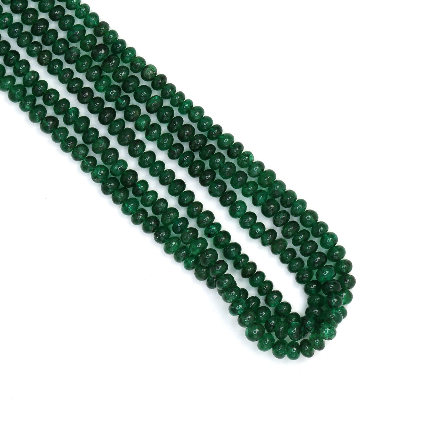 Green Emerald 3mm Smooth Rondelles