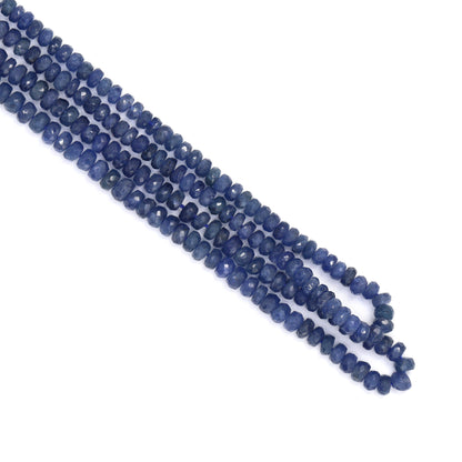 Cornflower Blue Sapphire 3.5mm Faceted Rondelles