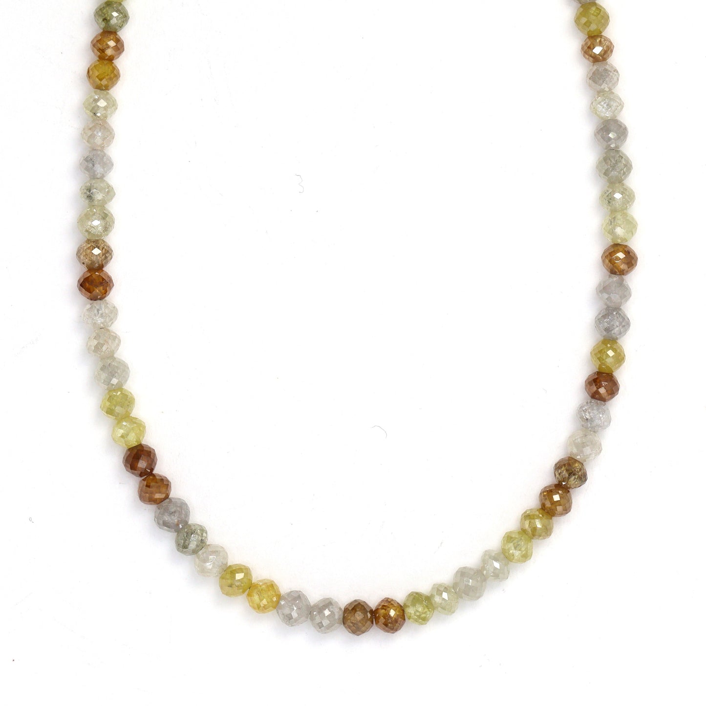 Multi Color Diamond 2.5mm - 3.5mm Hand Faceted Rondelles Bead Strand