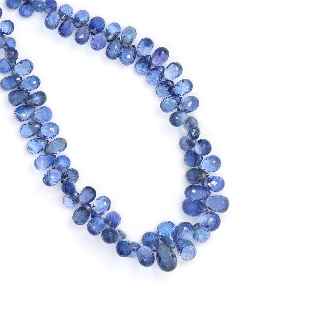 Cornflower Blue Sapphire 5x3mm Faceted Teardrop Briolettes