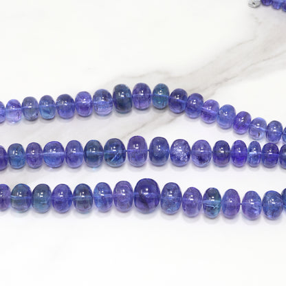 AAA Tanzanite 8mm Smooth Rondelles