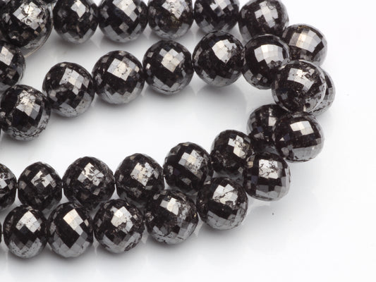 Black Diamond 6mm Faceted Rondelles