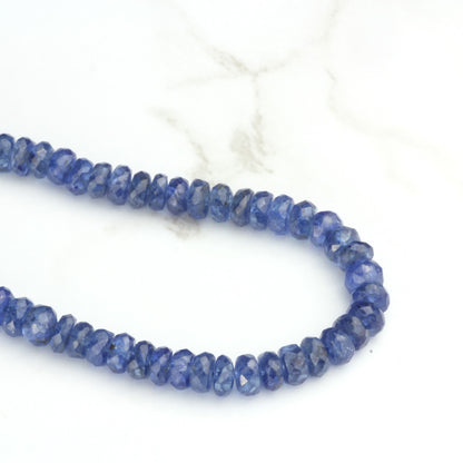 Royal Blue Sapphire 3.5mm Faceted Rondelles