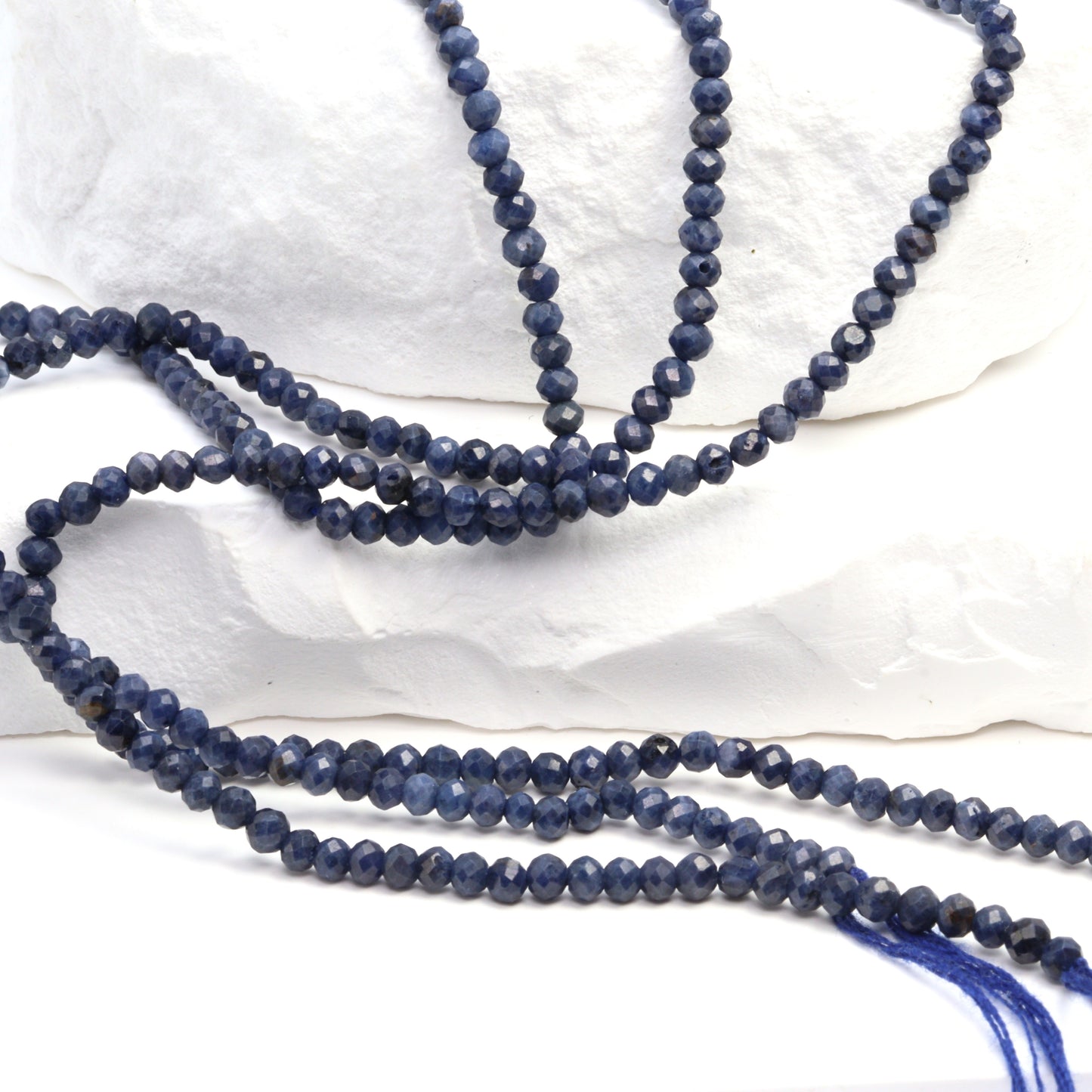 Cornflower Blue Sapphire 3mm Faceted Rondelles