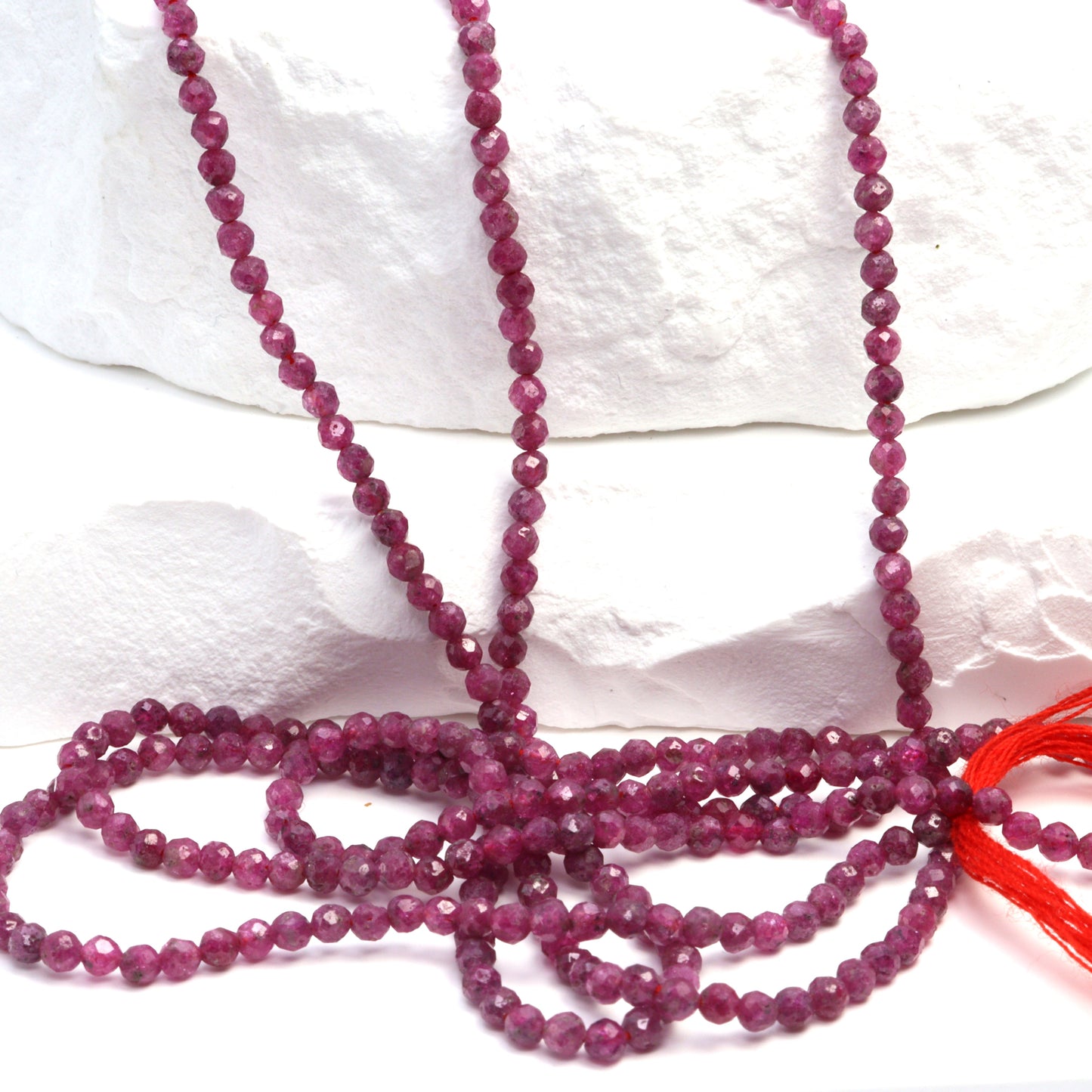 Red Ruby 2.5mm Faceted Rounds