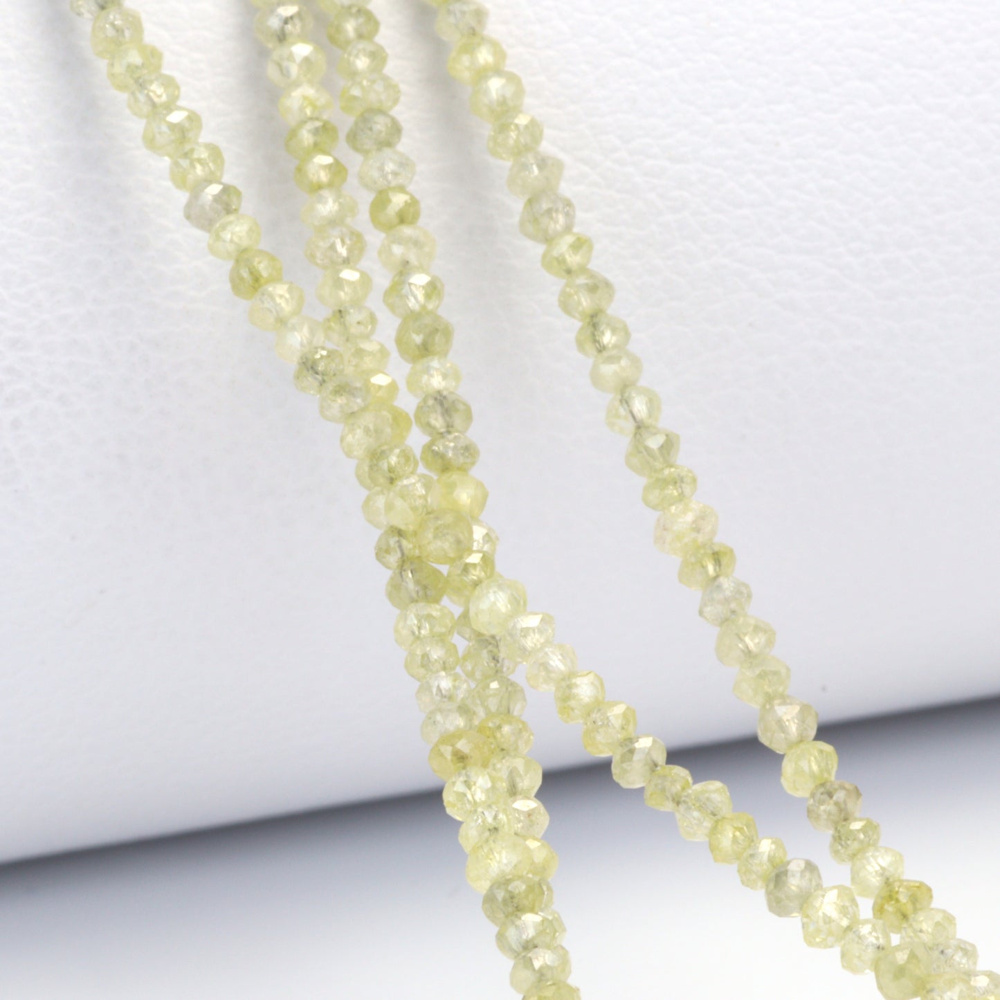 Champagne Diamond 2mm - 2.2mm Hand Faceted Rondelles Bead Strand