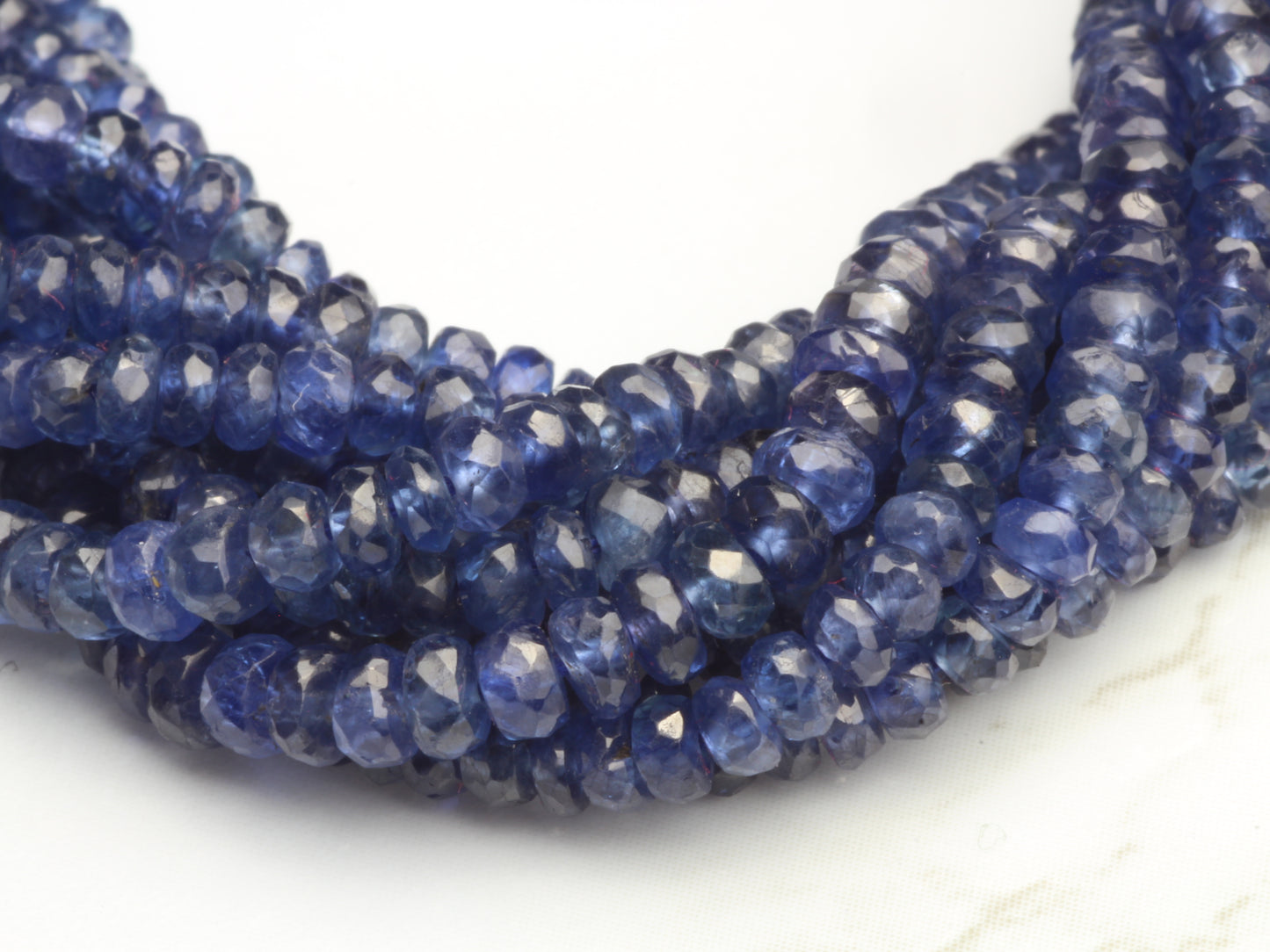 Royal Blue Sapphire 3mm Faceted Rondelles