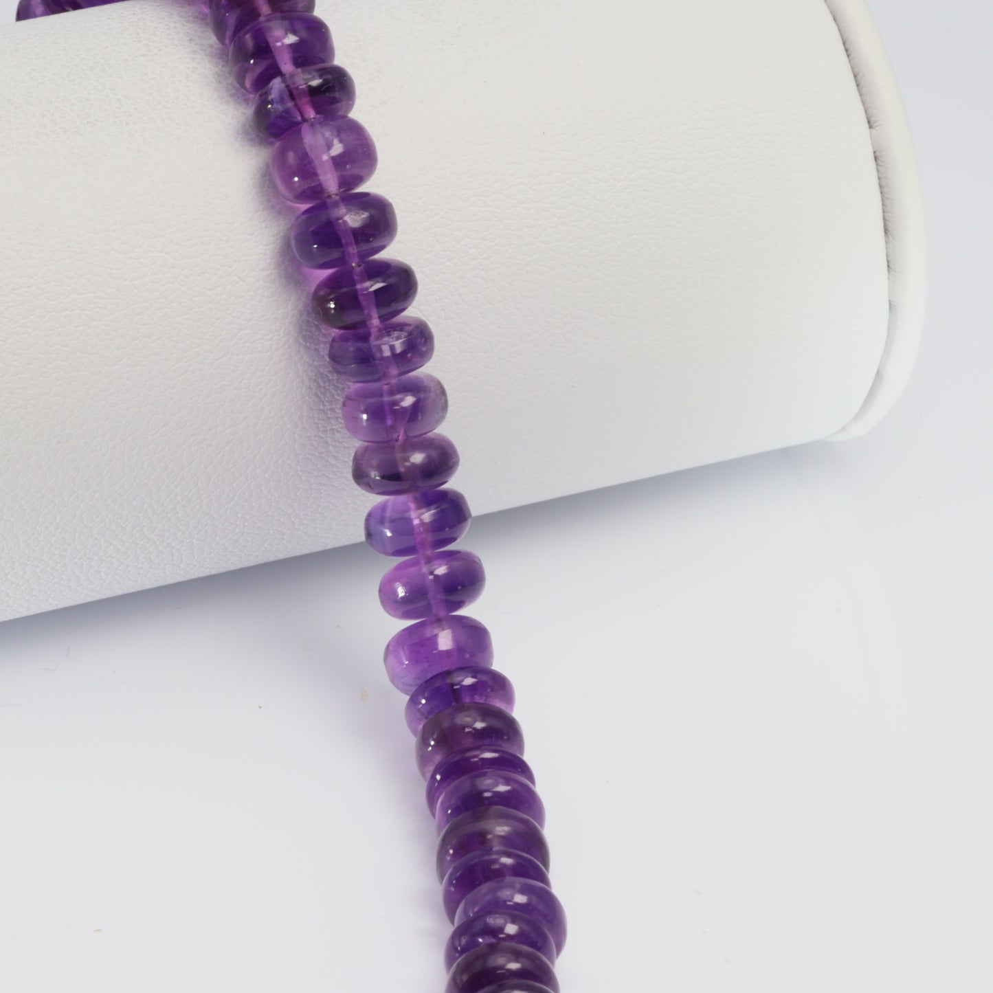 Purple Amethyst 7mm Smooth Rondelles