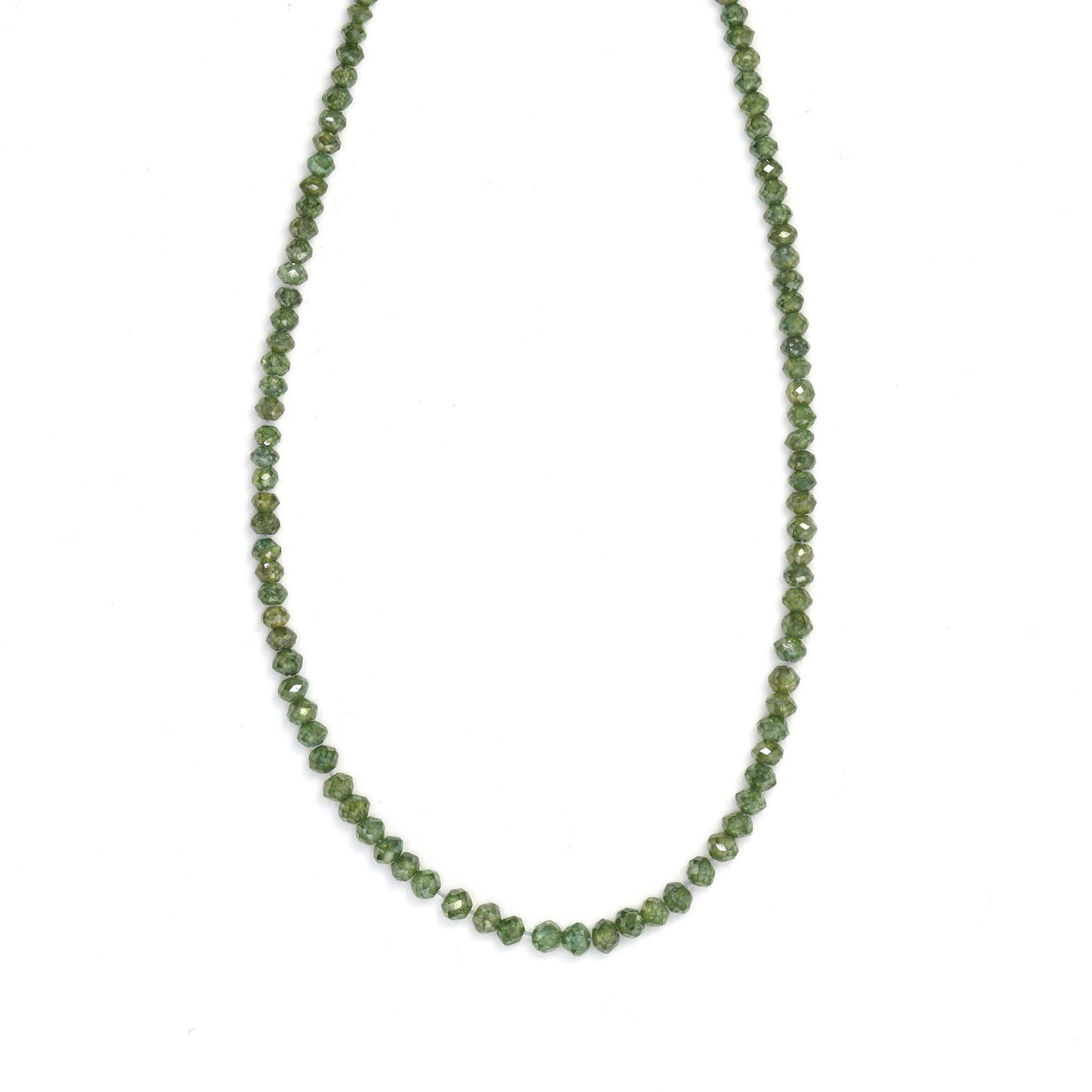 Green Diamond 1.4mm Faceted Rondelles