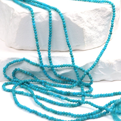 AAA Light Blue Turquoise 2mm Smooth Rounds Bead Strand