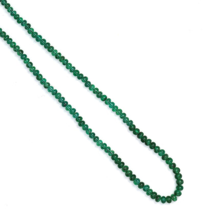 Green Emerald 2mm - 2.75mm Smooth Rondelles Bead Strand
