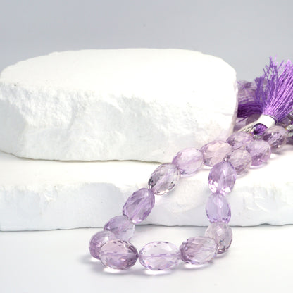 Pink Amethyst 14x10mm Faceted Drums
