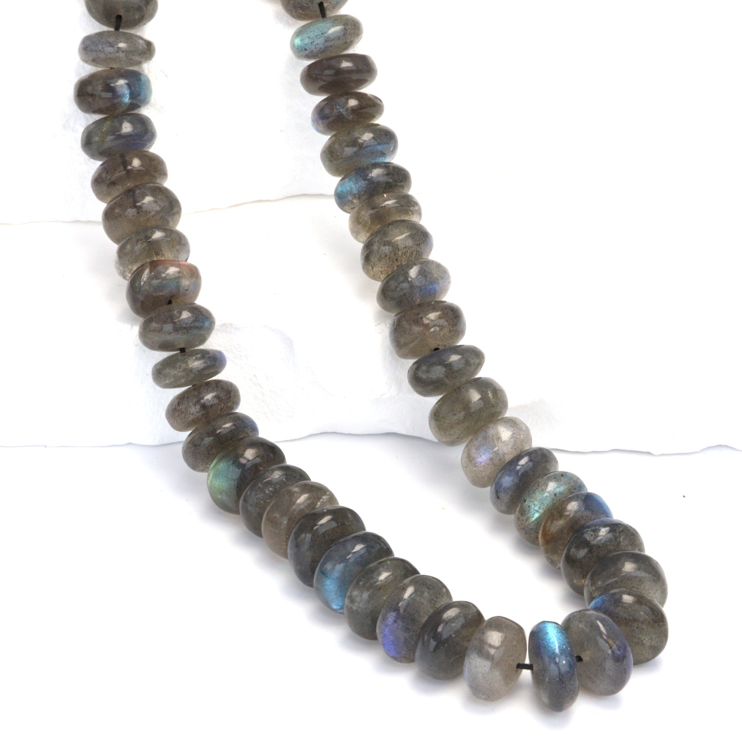 Blue Labradorite 10mm Smooth Rondelles