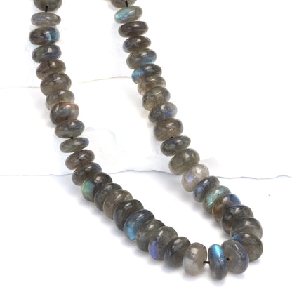 Blue Labradorite 10mm Smooth Rondelles