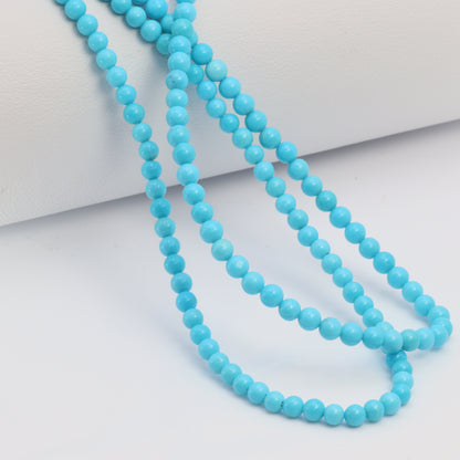 Sleeping Beauty Turquoise 3mm Smooth Rounds Bead Strand