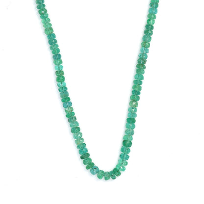 Green Emerald 2mm - 3.5mm Hand Faceted Rondelles Bead Strand