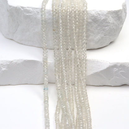 Clear Rock Crystal Quartz 2.5mm Faceted Rondelles