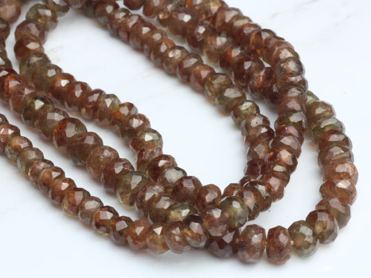 Brown Andalusite 3.5mm Faceted Rondelles