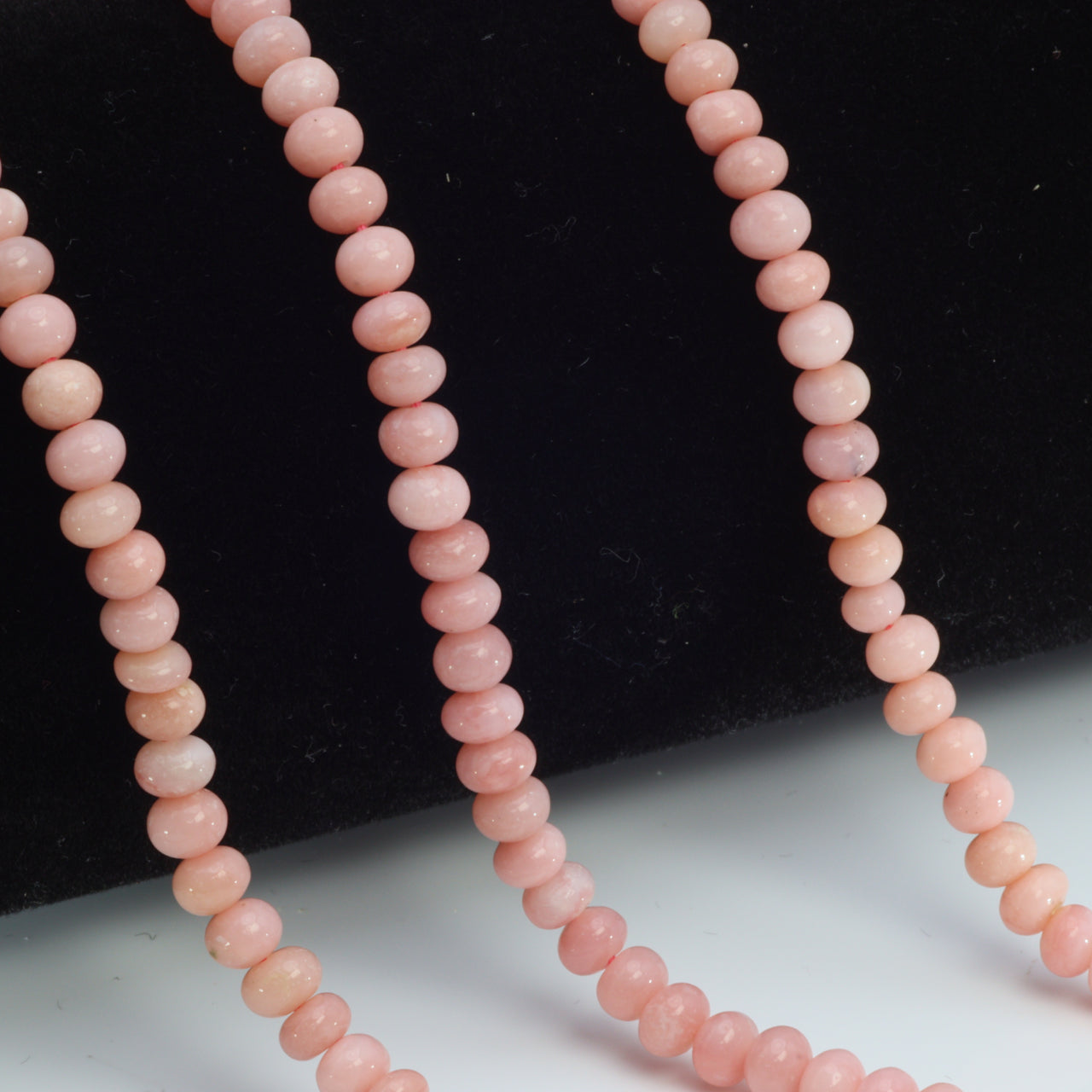 Pink Opal 4mm Smooth Rondelles