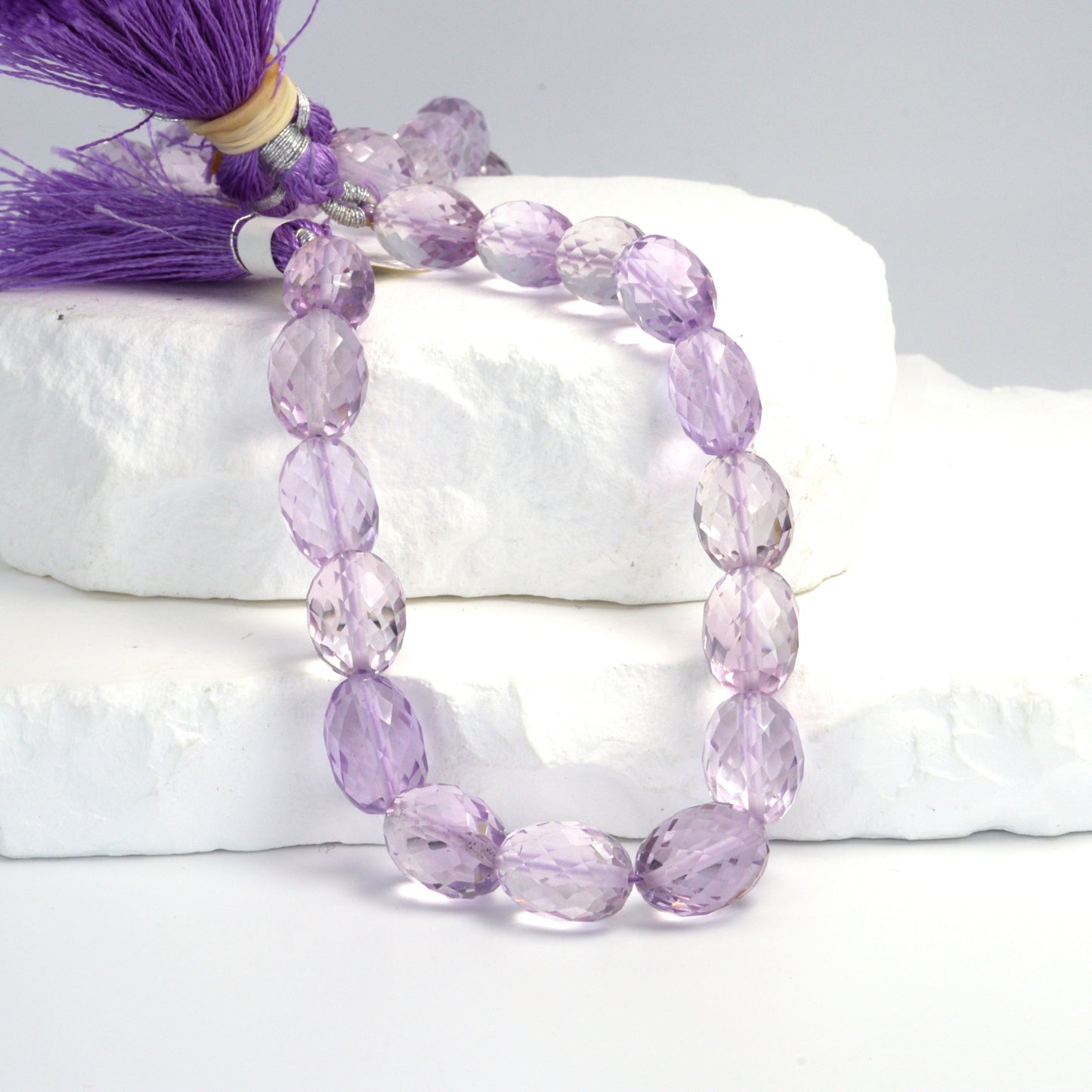 Pink Amethyst 14x10mm Faceted Drums