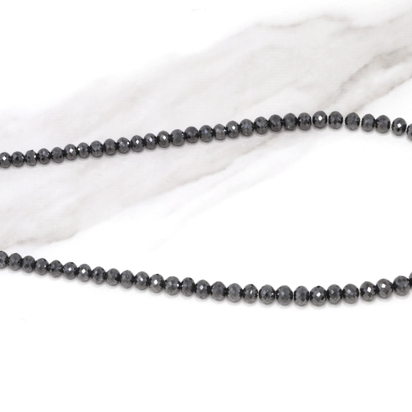 Black Diamond 3.5mm Faceted Rondelles