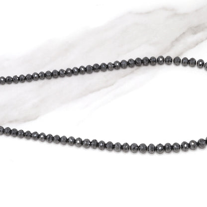 Black Diamond 3.5mm Faceted Rondelles