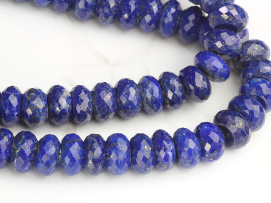 Royal Blue Lapis Lazuli 8mm Faceted Rondelles