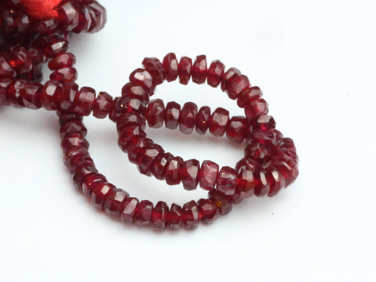 Red Ruby 2.5mm Faceted Rondelles