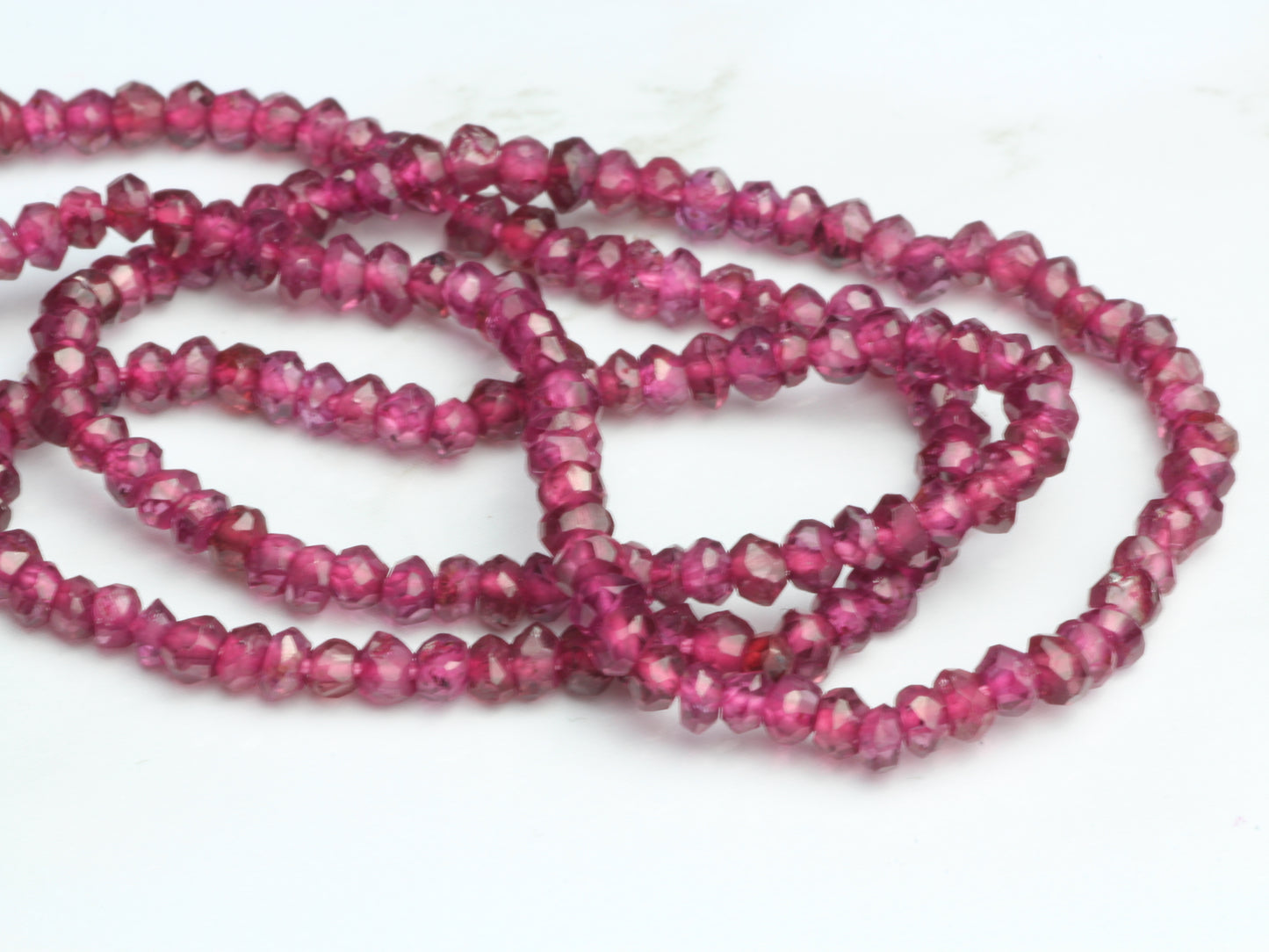 Rhodolite Garnet 2.5mm Faceted Rondelles