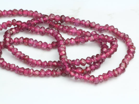Rhodolite Garnet 2.5mm Faceted Rondelles